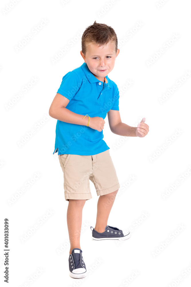 little boy posing isolated in white little boy posing isolated in white