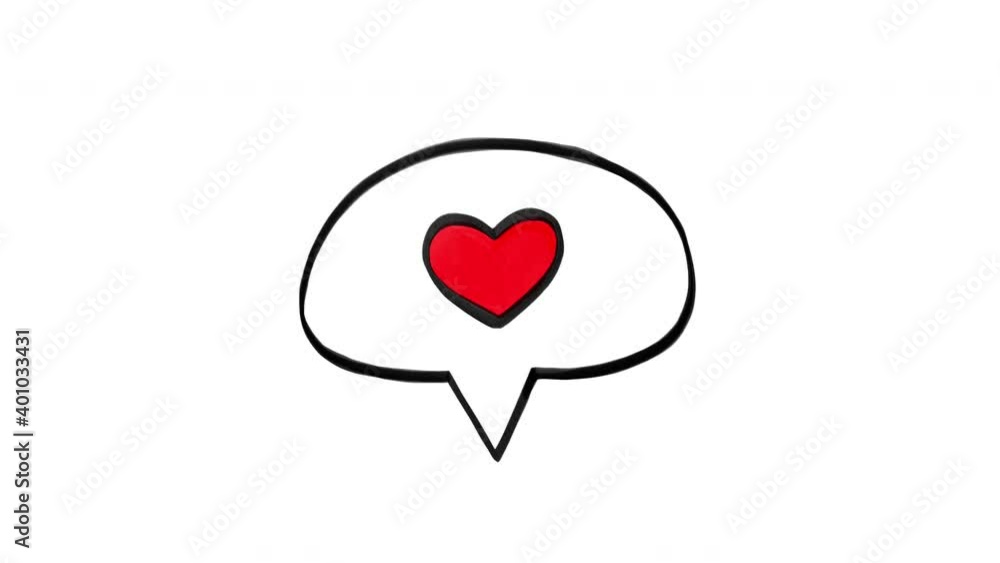 Heart icon doodle, hand drawn like symbol animation on a white background Heart icon doodle, hand drawn like symbol animation on a white background