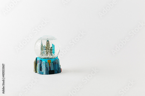 Photography Statue of Liberty in the snow globe glass ball