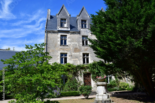 Montresor; France - july 12 2020 : historical castle photo