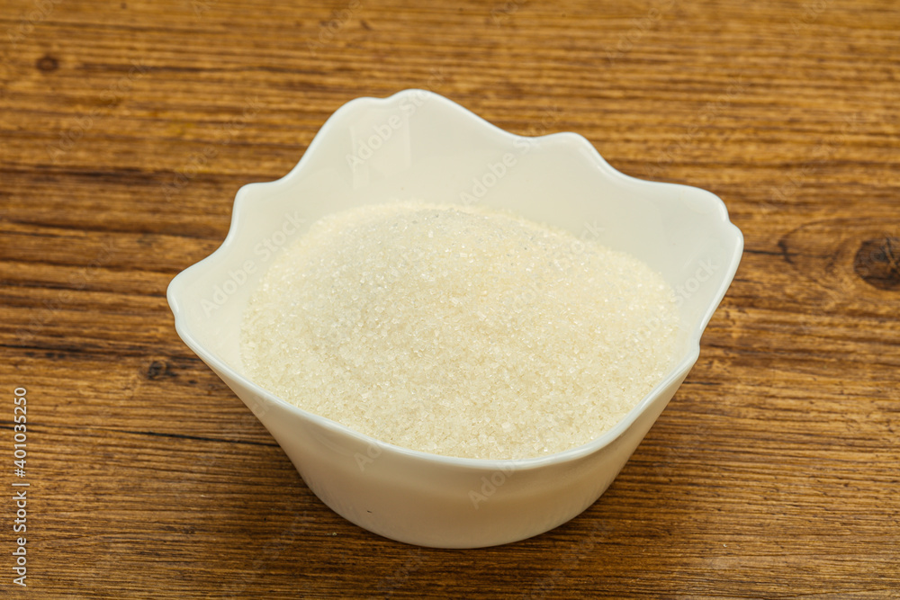 White sugar in the bowl White sugar in the bowl