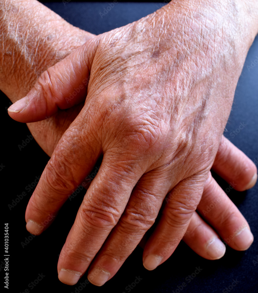 Close up of a person holding hands