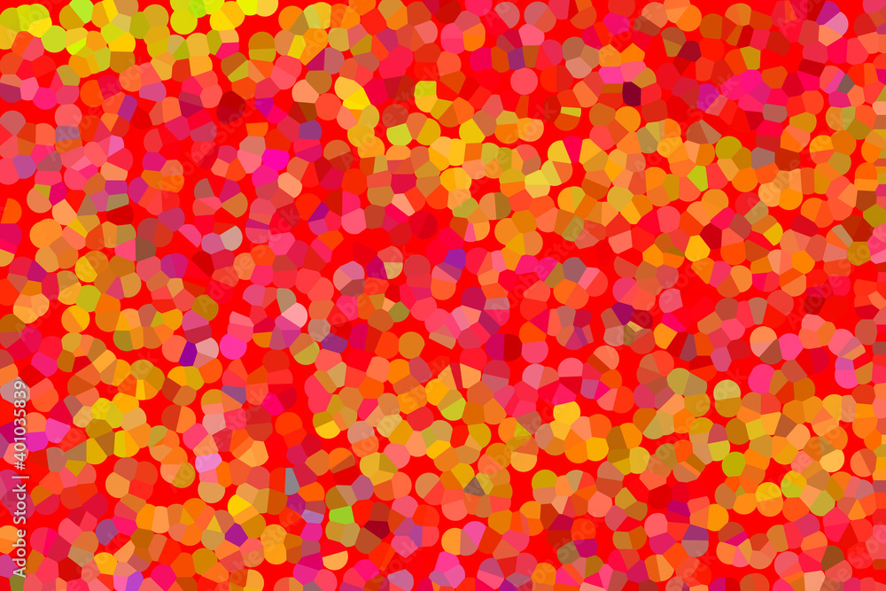 Canvas in the style of Pointillisme in red pink and yellow shades Canvas in the style of Pointillisme in red pink and yellow shades