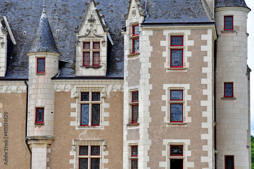 Cere la Ronde, France - july 15 2020 : medieval castle of Montpoupon photo