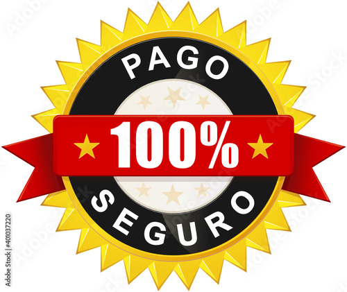 Etiqueta de pago 100% segura