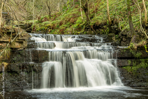 Fototapeta Naklejka Na Ścianę i Meble -  Ash Gill near Alston in Cumbria, is located in an area of outstanding natural beauty close to the Lake District National Park, is a beautiful stretch of water with many picturesque waterfalls