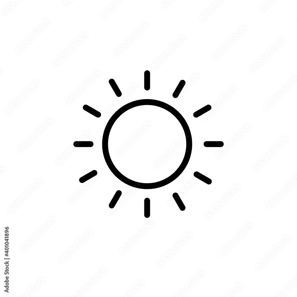 Sunny weather icon. Season and weather icons, outline style. Vector Sunny weather icon. Season and weather icons, outline style. Vector