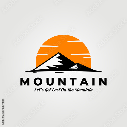 Mountain logo vector illustration design photo