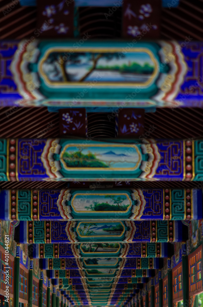 details of a temple entrance in China