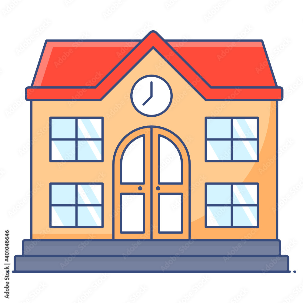 Editable flat outline vector design of university icon
Editable flat outline vector design of university icon