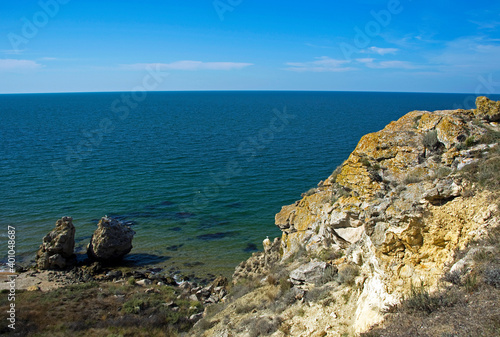 Rocky coast of the Azov Sea.