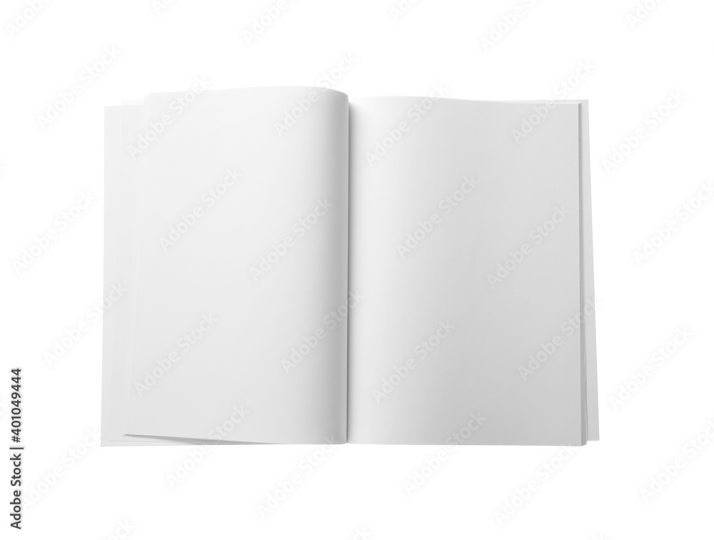 Blank magazine on white background Blank magazine on white background