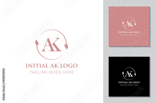 illustration vector graphic initial ak letter logo best for branding and icon photo