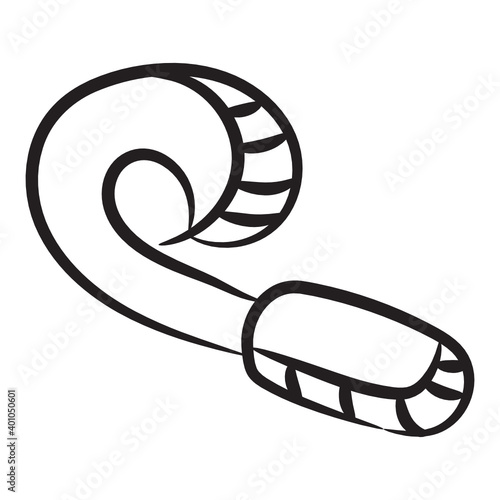 
Party celebration accessory, doodle icon of whistleblower
