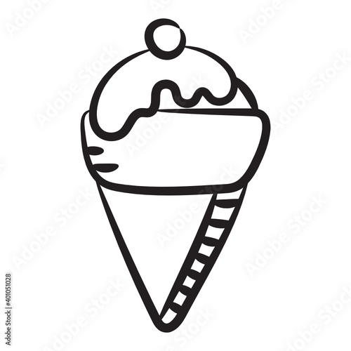 
Gelato icon in doodle style 
