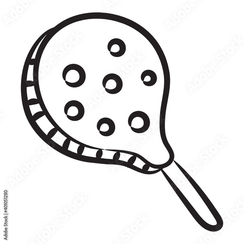 
Chicken piece,doodle vector icon of drumstick 
