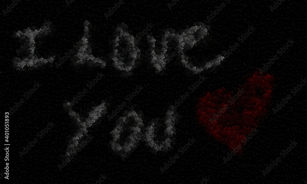 background with phase I love you and a heart.