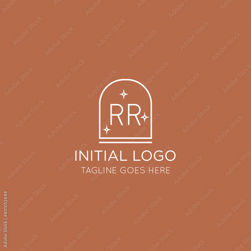 illustration vector graphic initial rr letter logo best for branding and icon