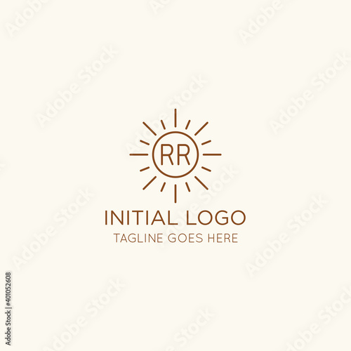 illustration vector graphic initial rr letter logo best for branding and icon