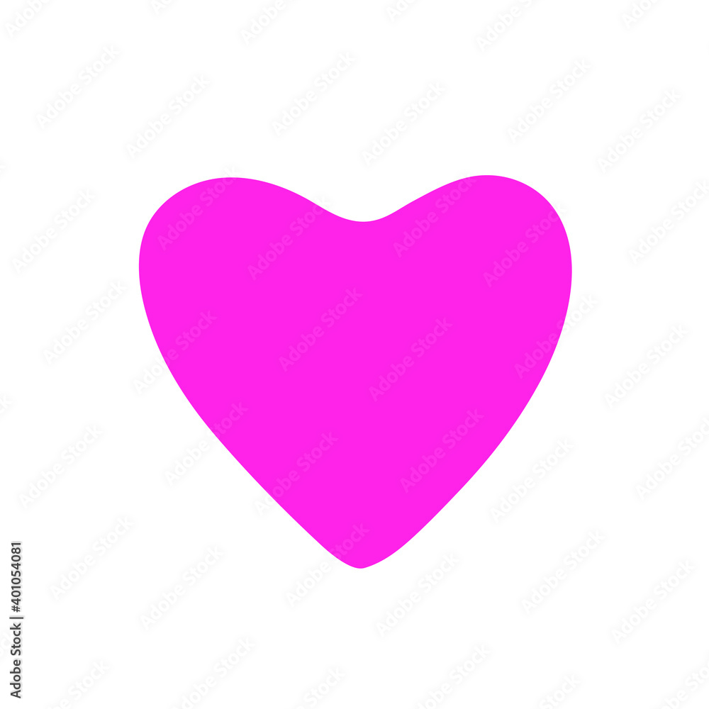 Vector illustration with a big pink heart. Isolated heart on a white background. Cute doodle hand-drawn sticker in childrens cartoon style. Print, romantic holiday card, valentine's day card, mom Vector illustration with a big pink heart. Isolated heart on a white background. Cute doodle hand-drawn sticker in childrens cartoon style. Print, romantic holiday card, valentine's day card, mom