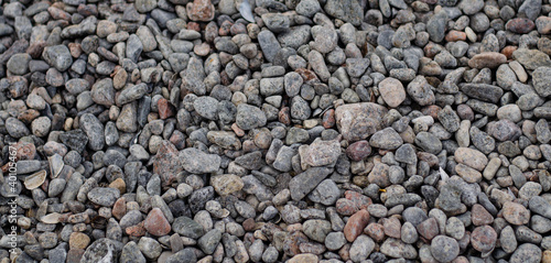 The structure of the stone. Crushed stone. Sea stones.