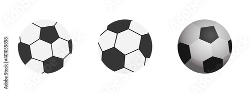 Soccer ball icon. Flat illustration football ball in black on white background.