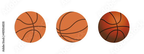 Basketball isolated on a white background. Fitness symbol. © the8monkey