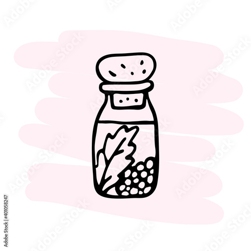 Vector stock illustration of an oil tincture bottle.