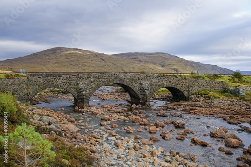 The old bridge at Sligachan on the Isle of Skye