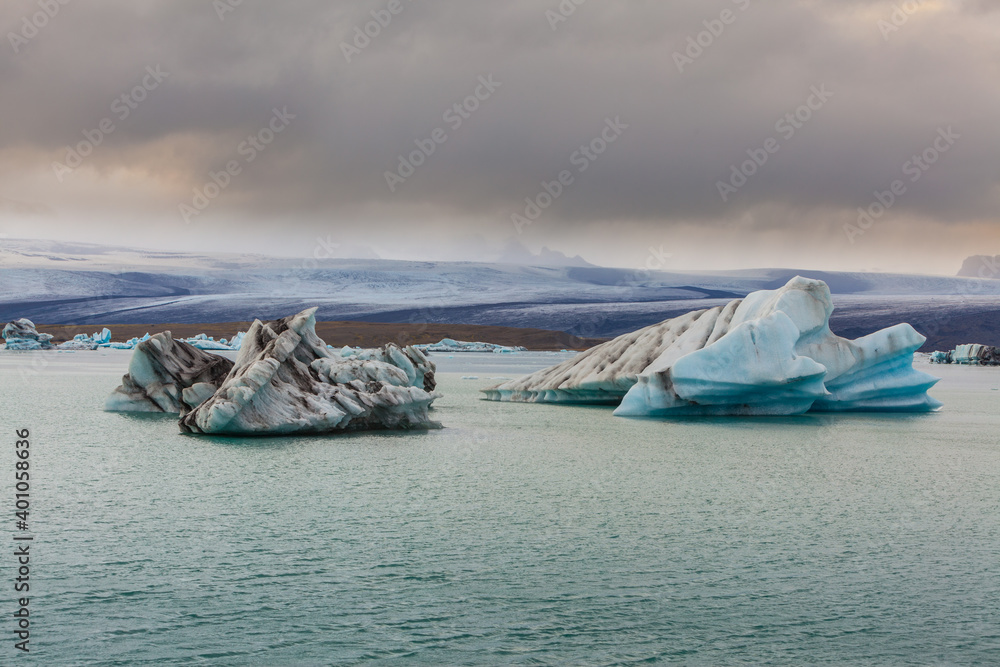 Jökullsarlon ice lake in Iceland