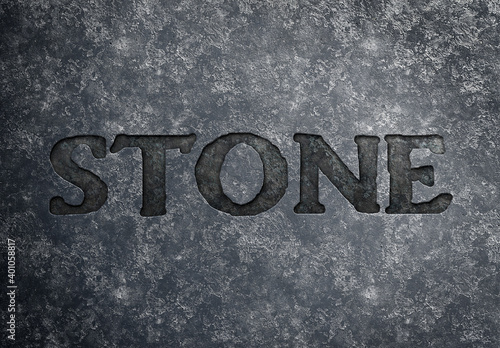 Carved Stone Text Effect Mockup