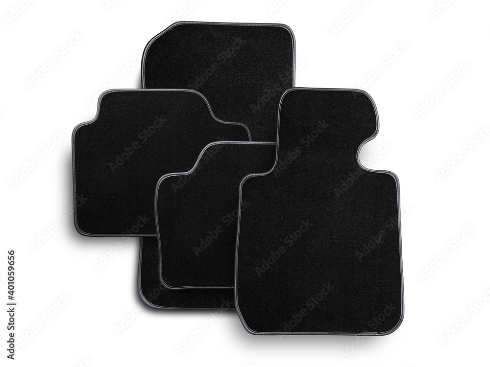 Set of summer car mats isolated on white background. Set of summer car mats isolated on white background.