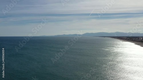 Survol des plages de Port-Leucate et La Franqui dans l'Aude photo