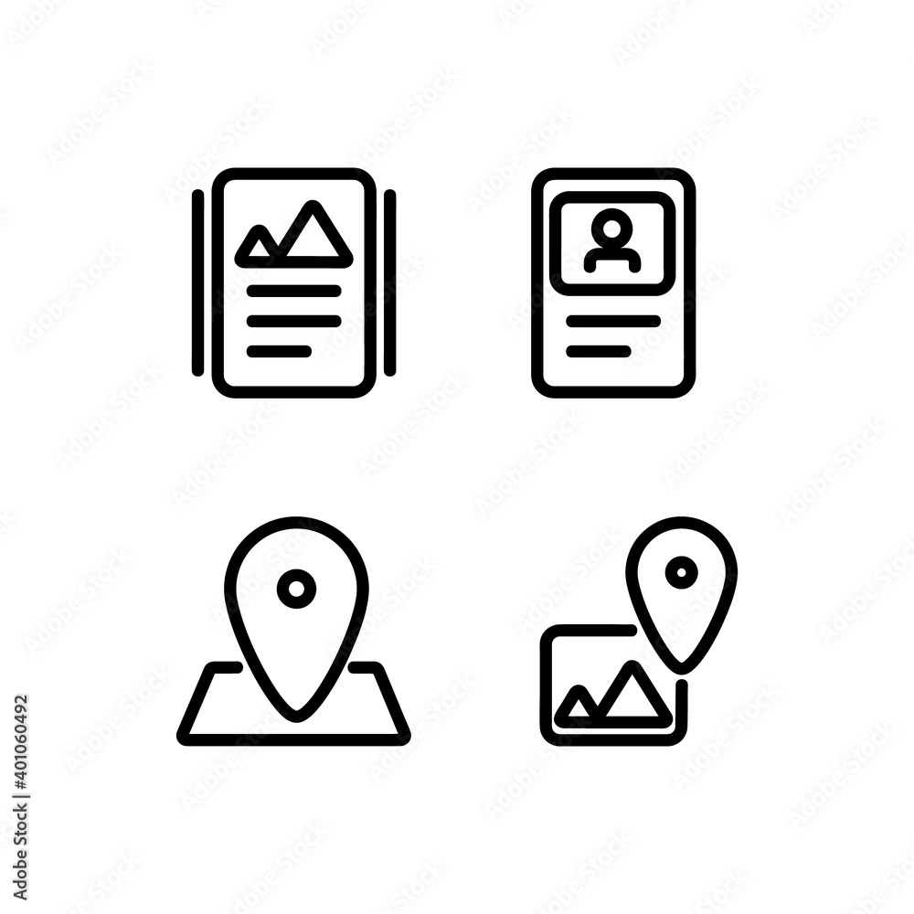 Linear post social media icons design isolated on white background Linear post social media icons design isolated on white background