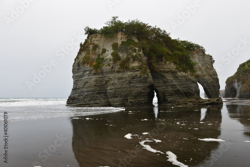 Tongaporutu Beach on North Island New Zealand photo