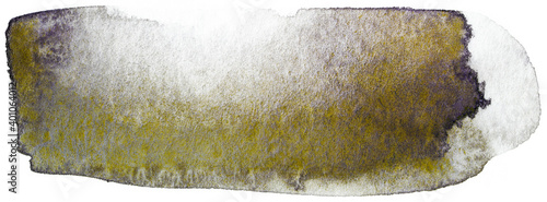 brown watercolor stain on paper element over white background