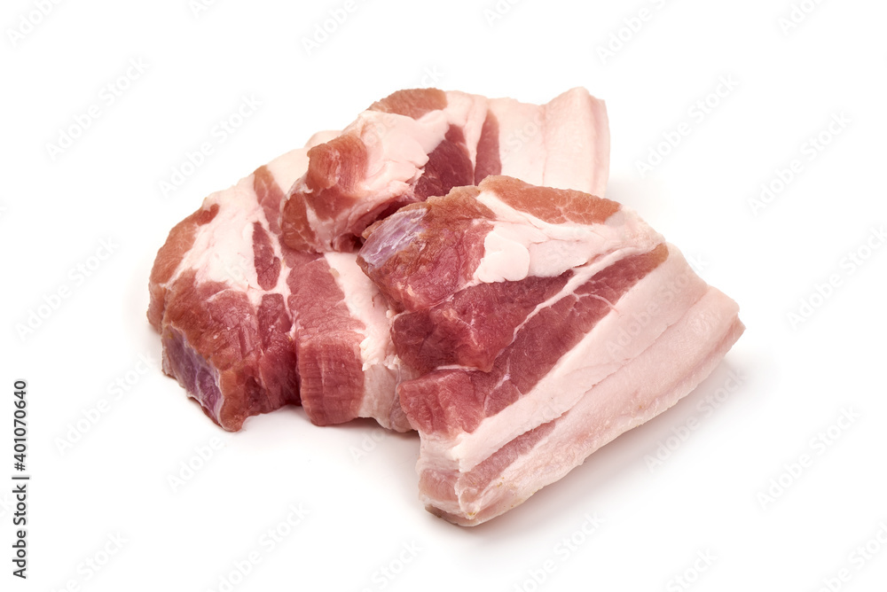 Raw meat steaks, isolated on white background Raw meat steaks, isolated on white background