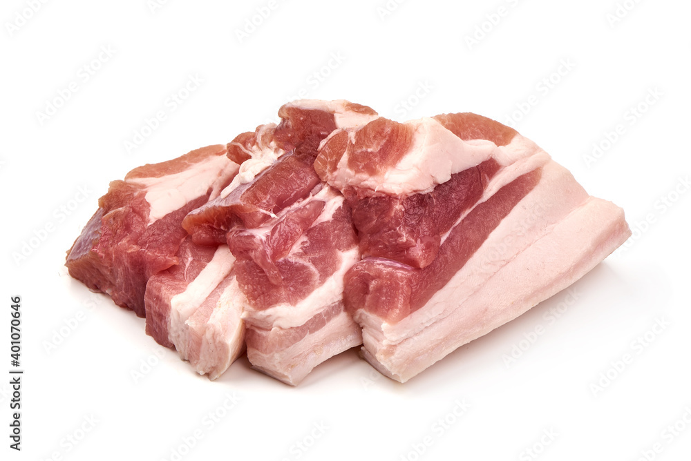 Raw meat steaks, isolated on white background Raw meat steaks, isolated on white background
