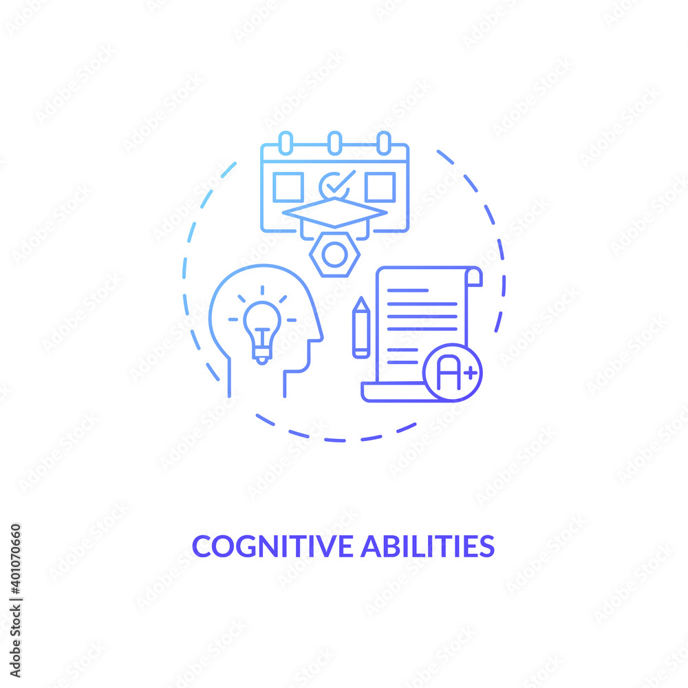 Cognitive abilities concept icon Cognitive abilities concept icon