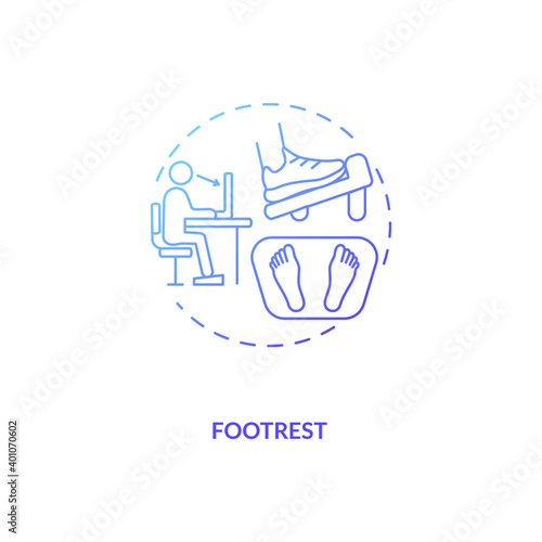 Footrest concept icon