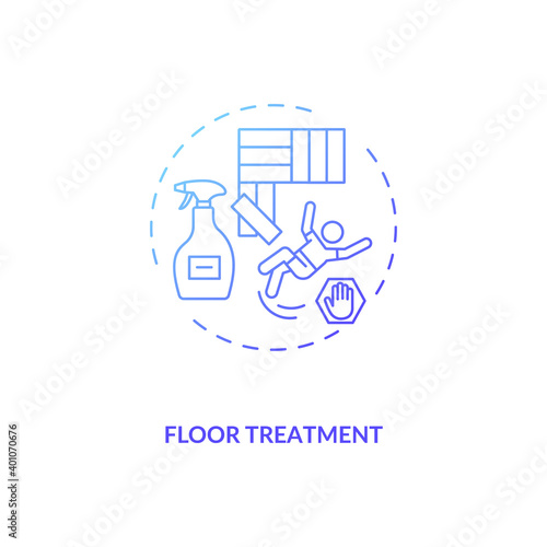 Floor treatment concept icon