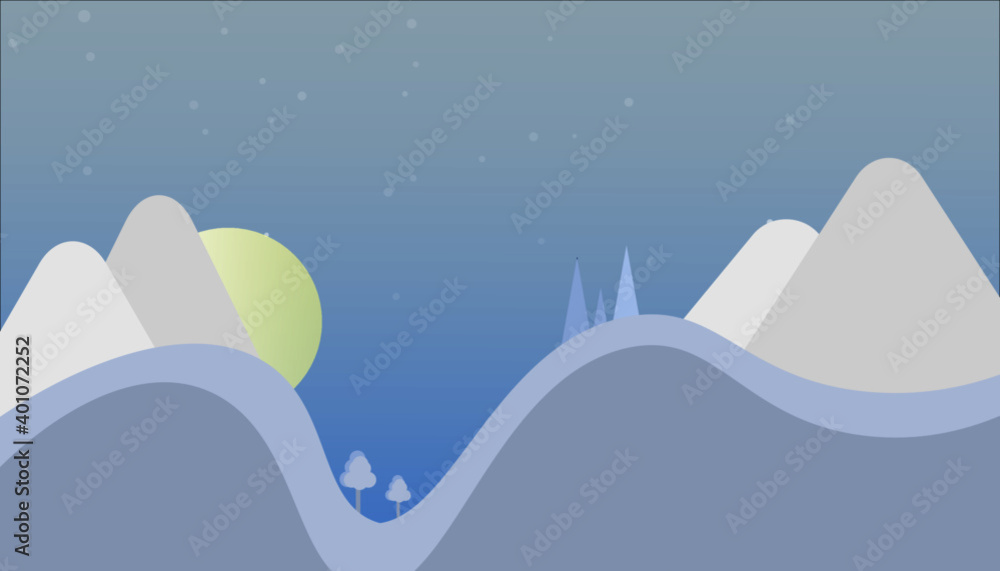 Fototapeta premium abstract winter flat background