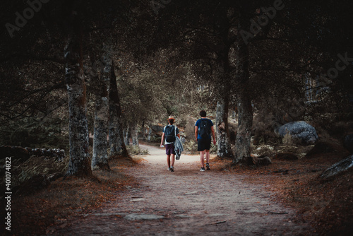 Trail with Natural view, of Parque National park Peneda-Gerês, Portugal