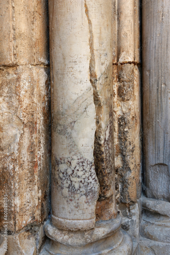 The place where the tomb of Jesus was in Jerusalem The place where the tomb of Jesus was in Jerusalem