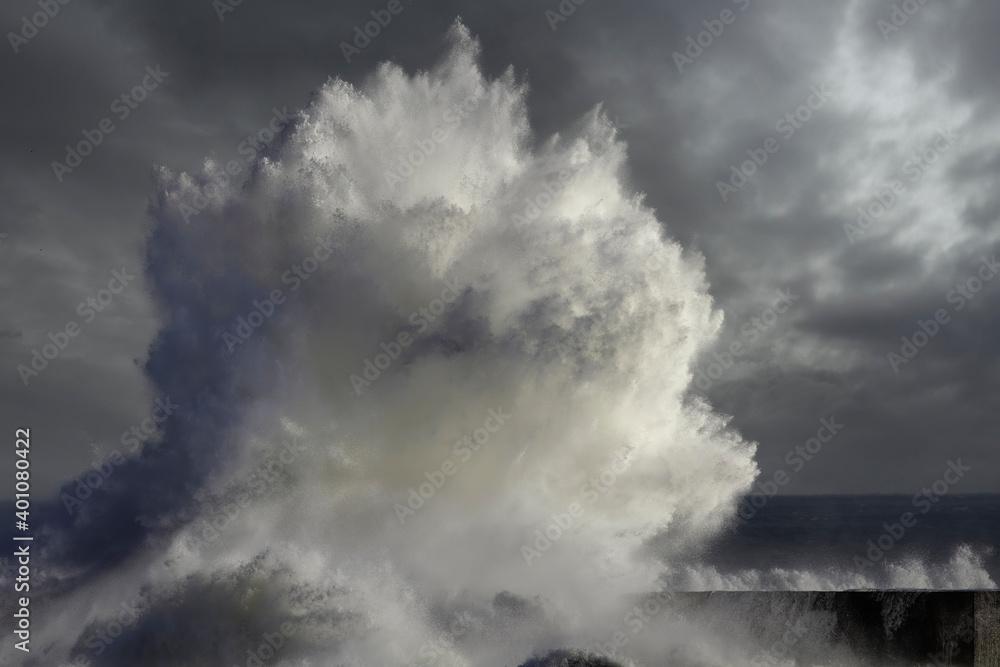Dramatic big wave splash Dramatic big wave splash