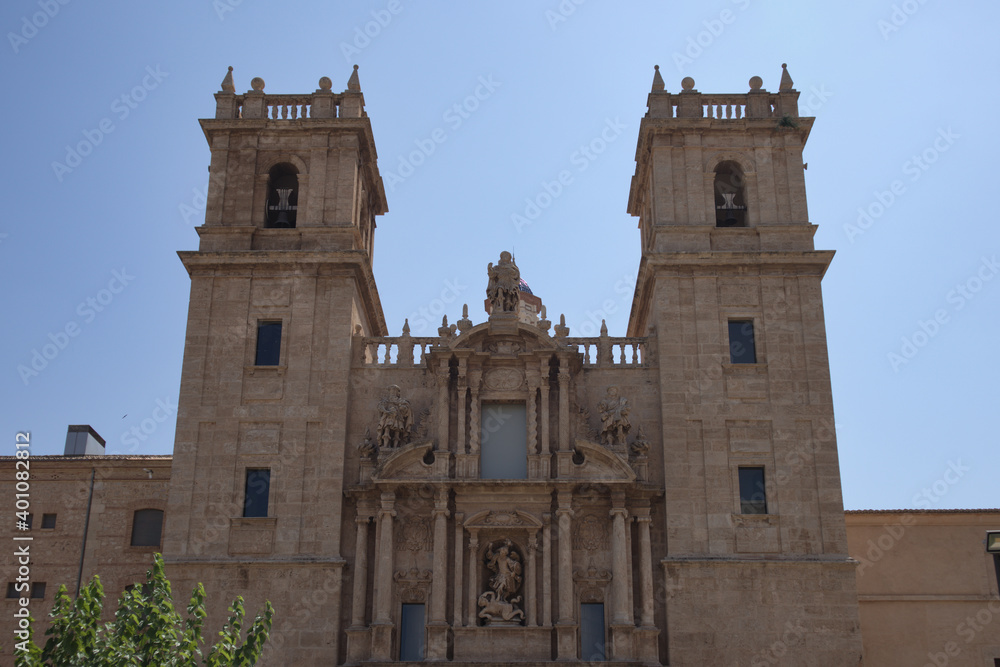 Facade of the Monastery of San Miguel de los Reyes in the city of Valencia, Spain