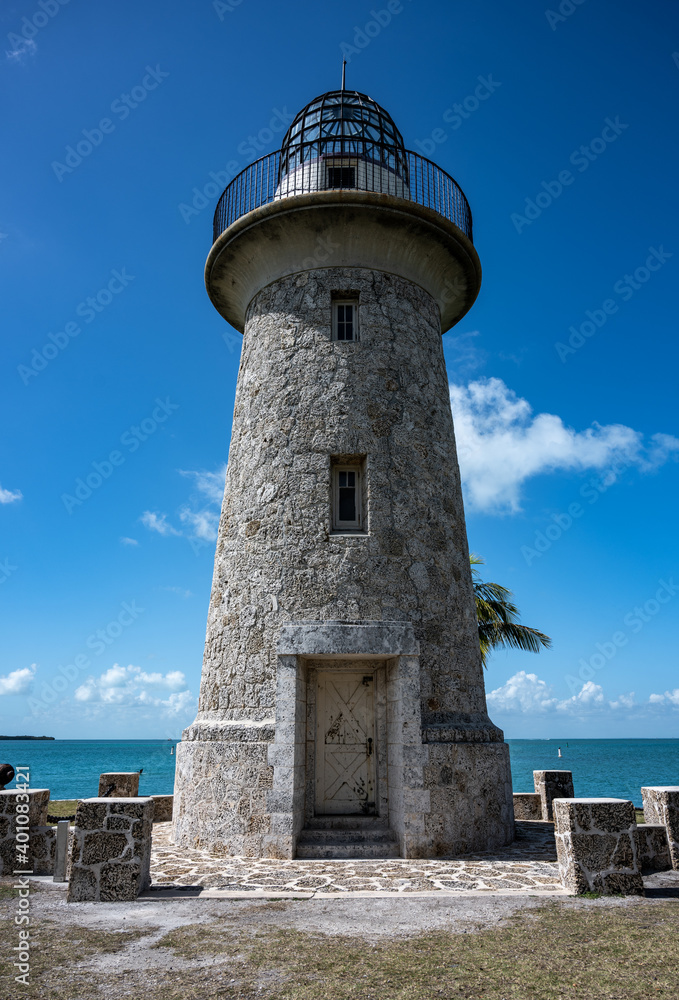 Looking up at Boca Chita Lighthouse