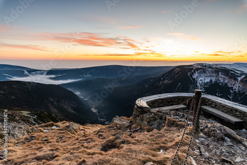 View from the top of Śnieżka