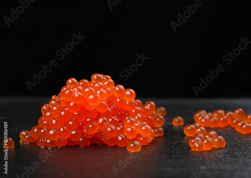 red grainy chum salmon caviar