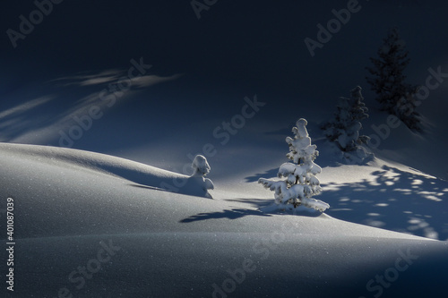 weihnachtliche Winterlandschaft in Österreich